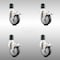 Service Caster 4 Inch 316SS Thermoplastic Rubber Swivel 1-3/4 Inch Stem Caster Set Lock Brake SCC-SS316TTLEX20S414-TPRB-134-4 - alternate 1